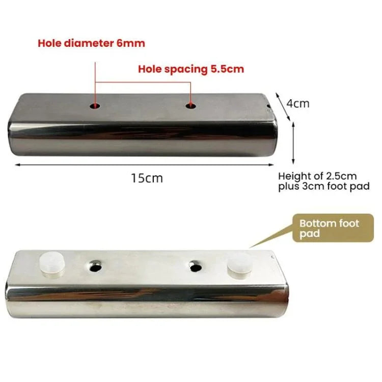 Tấm đệm nâng đỡ sofa bằng thép không gỉ dày 3cm, hình dạng thẳng màu đen, hình số bảy màu đen, hình dạng thẳng màu bạc, hình số bảy màu bạc