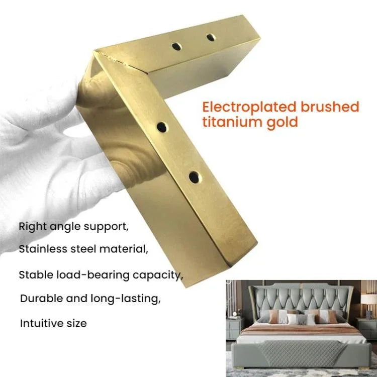 Chân ghế sofa cao 5.5cm bằng thép không gỉ, chân bàn đầu giường, chân hình số 7 (vàng xước), chân hình số 1 (vàng xước), chân hình số 7 (titan đen), chân hình số 1 (titan đen), chân hình số 7 (bạc xước), chân hình số 1 (bạc xước)