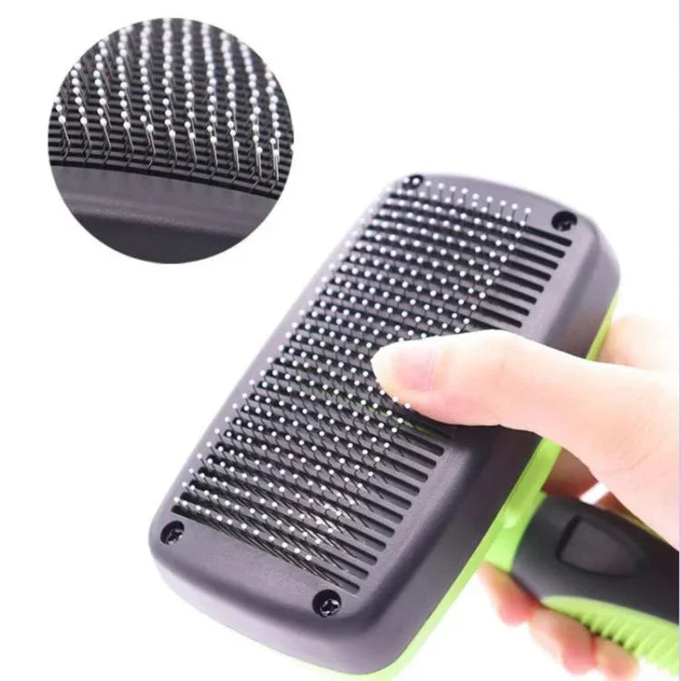 Bàn chải loại bỏ lông cho mèo & chó Dụng cụ lấy lông thả ra bằng 1 lần nhấn Bàn chải chải lông, Nhỏ, Lớn