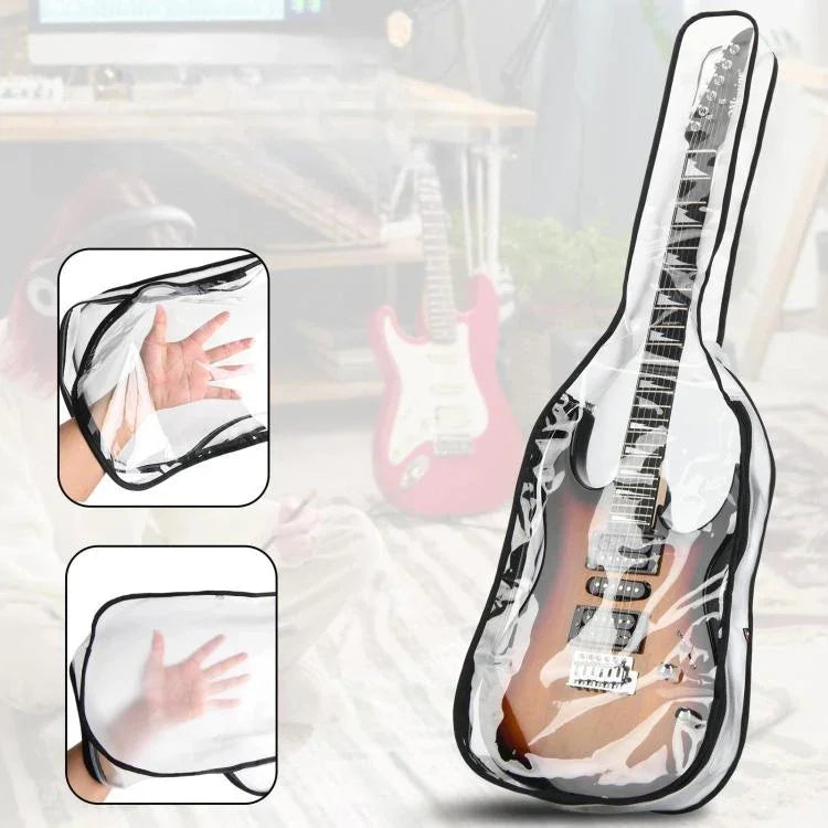 Túi đựng bụi đàn guitar điện 39 inch TPU với khóa kéo đôi hộp đựng bảo vệ, 39 inch