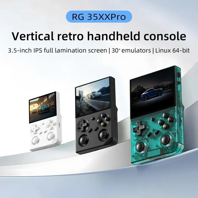 Máy chơi game cầm tay cổ điển ANBERNIC RG 35XXPro màn hình 3,5 inch Linux 64-bit thiết bị chơi game bỏ túi, 64G+128G, 64G+256G