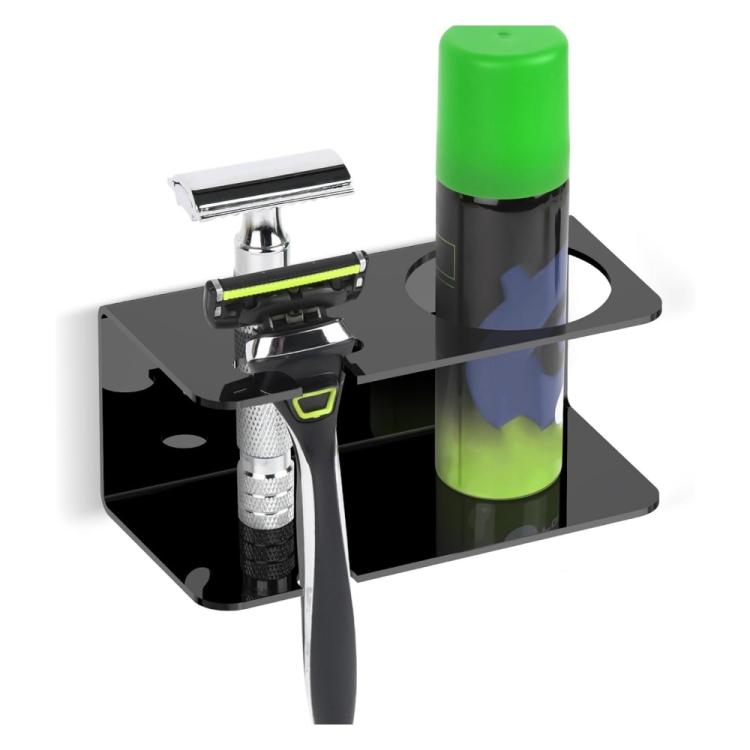 Bathroom Wall Acrylic Razor Storage Stand, 1pc, 2pcs