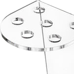 Giá trưng bày dụng cụ cắt tóc 6 lỗ bằng acrylic, 1 chiếc, 2 chiếc