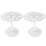 Giá treo tường đựng dụng cụ cắt tóc thợ hớt tóc bằng acrylic 11 lỗ, 1 cái, 2 cái
