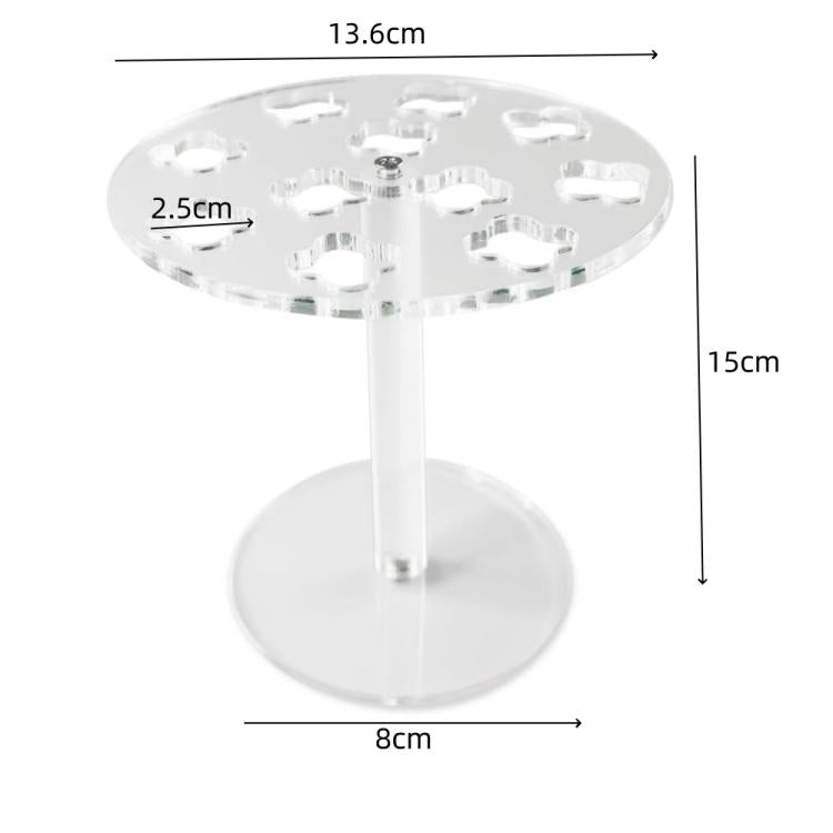 Giá treo tường đựng dụng cụ cắt tóc thợ hớt tóc bằng acrylic 11 lỗ, 1 cái, 2 cái