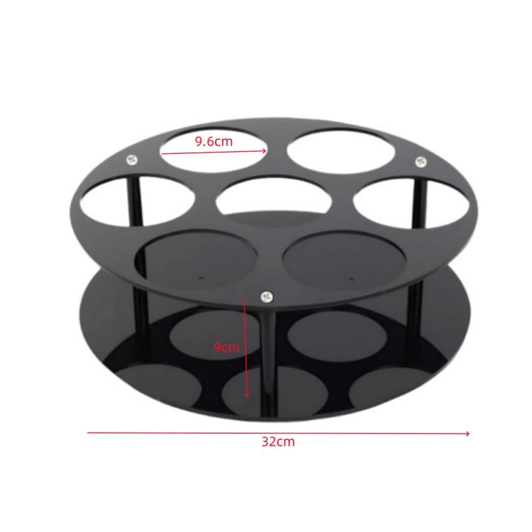 Giá đựng chai tròn bằng acrylic cho xi rô cà phê trên mặt bếp, YX175