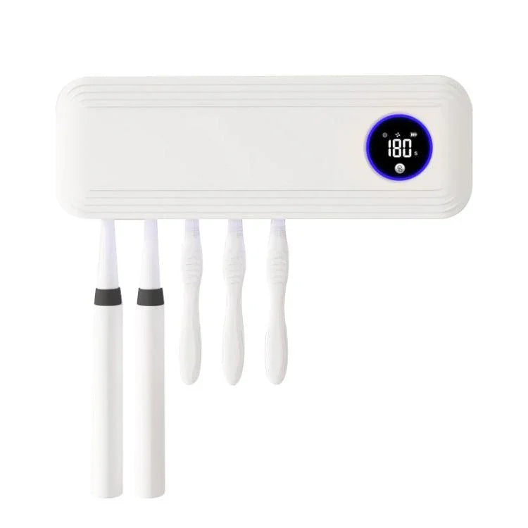 Automatic Flip-Top Drying Toothbrush UV Sterilizer Storage Rack