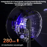 Bàn chải đánh răng thông minh có thể sạc lại, máy tiệt trùng UV và giá đỡ lưu trữ