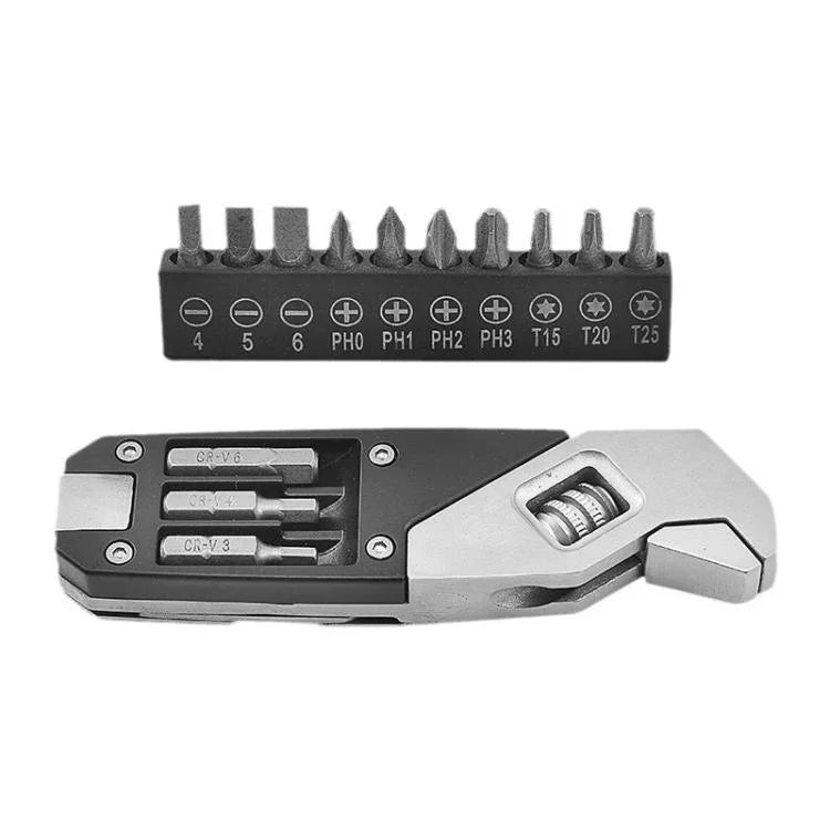 Tua vít lục giác gập, cờ lê điều chỉnh bằng thép không gỉ, dụng cụ đa chức năng EDC, 8 trong 1