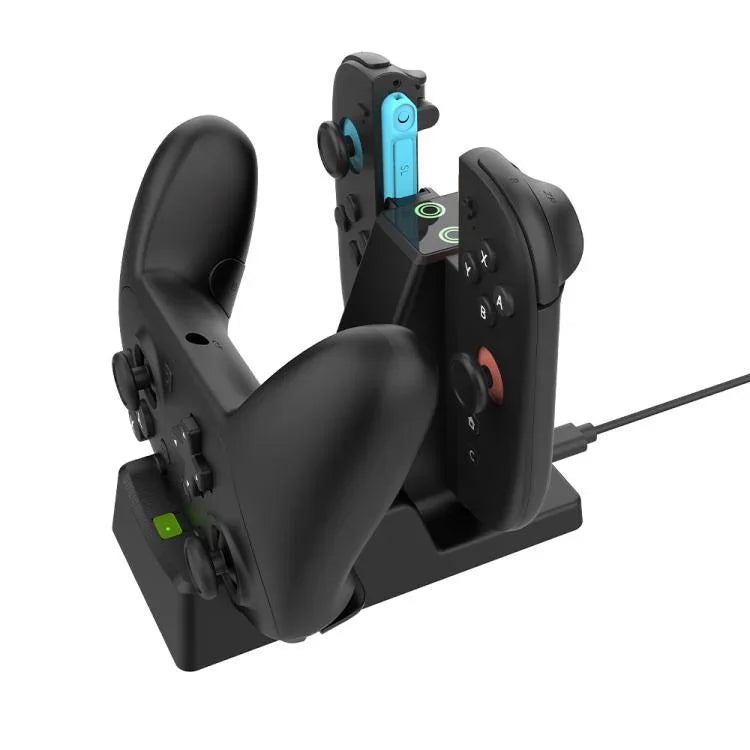 Dock sạc 3 trong 1 kèm giá đỡ cho Joy-Con & Pro Controller Nintendo Switch 2 với đèn LED báo, SW-3ZC028