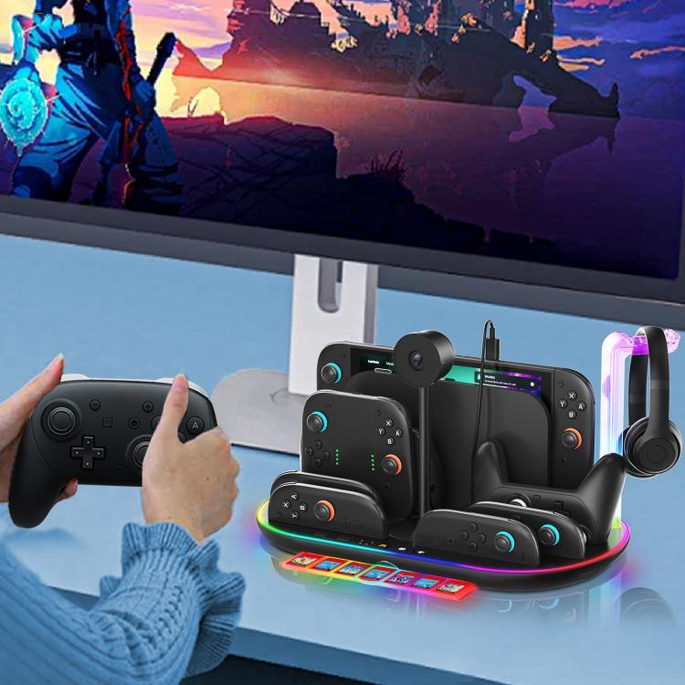 Đế sạc làm mát tích hợp có đèn RGB cho Nintendo Switch 2 JYS NS2322