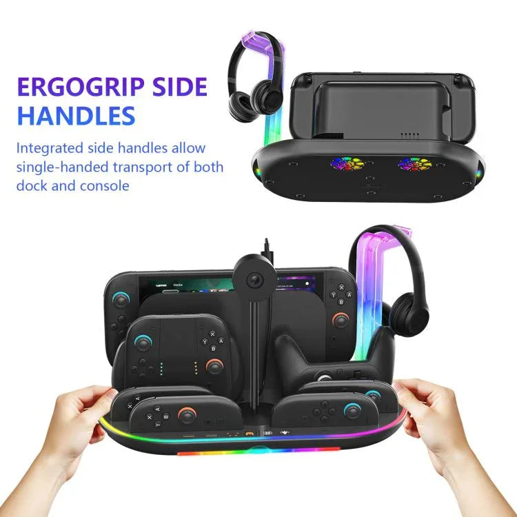 Đế sạc làm mát tích hợp có đèn RGB cho Nintendo Switch 2 JYS NS2322