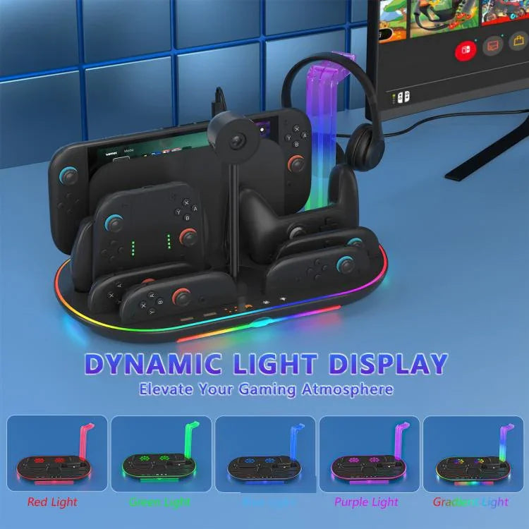 Đế sạc làm mát tích hợp có đèn RGB cho Nintendo Switch 2 JYS NS2322