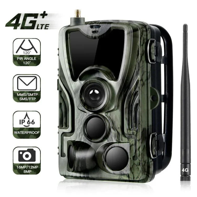 Camera săn bắn theo dõi hồng ngoại chống mưa sương ngoài trời 20MP 4G, HC-801LTE