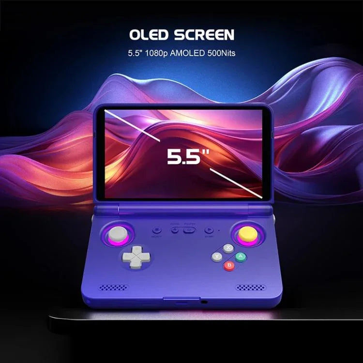 Máy chơi game Retroid Pocket Flip 2, chip SD865, hệ điều hành Android 13, màn hình AMOLED 5.5 inch, Wifi, Bluetooth, máy phát video