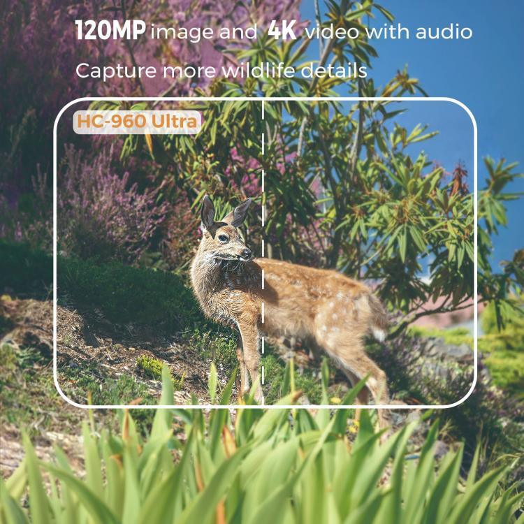 Camera theo dõi ngoài trời 4K 4G điều khiển từ xa qua điện thoại, hỗ trợ FTP/SMTP/APP, HC-960Ultra-Li