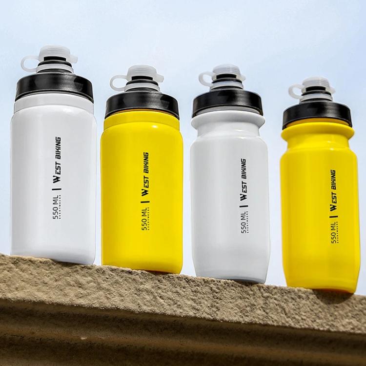 WEST BIKING Bình Nước Xe Đạp 550ml Thiết Kế Chống Rò Rỉ Dễ Ép, Bình Nước Thể Thao Di Động, 550ml Màu Trắng Rộng, 550ml Màu Vàng Rộng, 550ml Màu Vàng, 550ml Màu Trắng