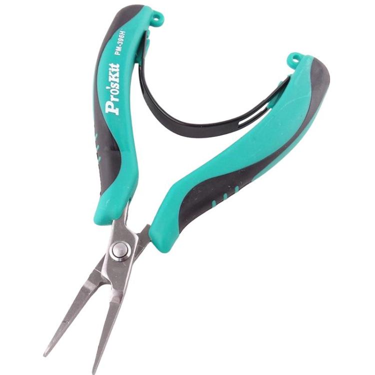 Kìm mỏ bằng thép không gỉ không răng ProsKit PM-396H, kìm mỏ phẳng chính xác cho điện tử, PM-396H