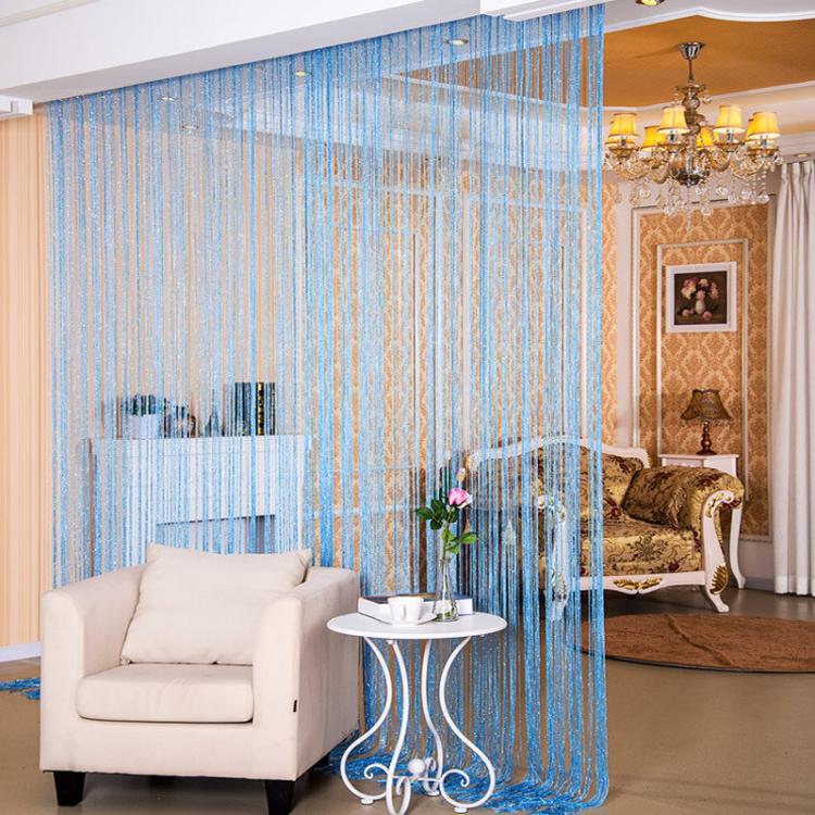 Rèm cửa tua rua dày làm vách ngăn trang trí phòng khách, 0.9 x 1.9m