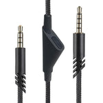Dây cáp âm thanh bện dài 2m cho tai nghe chơi game Logitech Astro A10 / A40 / A30, nút đen, nút đen trắng, nút xám đen, điều chỉnh đen, điều chỉnh xanh, điều chỉnh xám, vuông đỏ đen, vuông đen