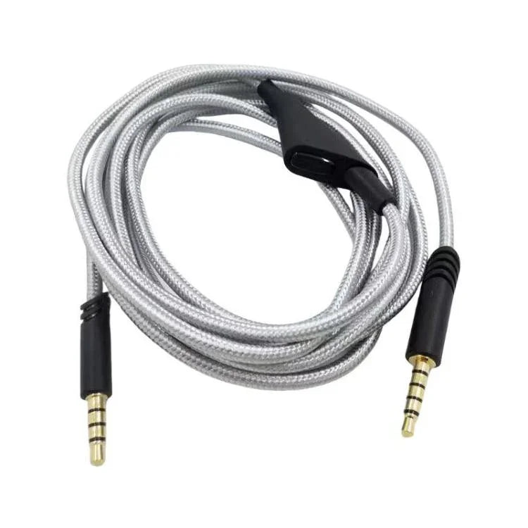 Dây cáp âm thanh bện dài 2m cho tai nghe chơi game Logitech Astro A10 / A40 / A30, nút đen, nút đen trắng, nút xám đen, điều chỉnh đen, điều chỉnh xanh, điều chỉnh xám, vuông đỏ đen, vuông đen