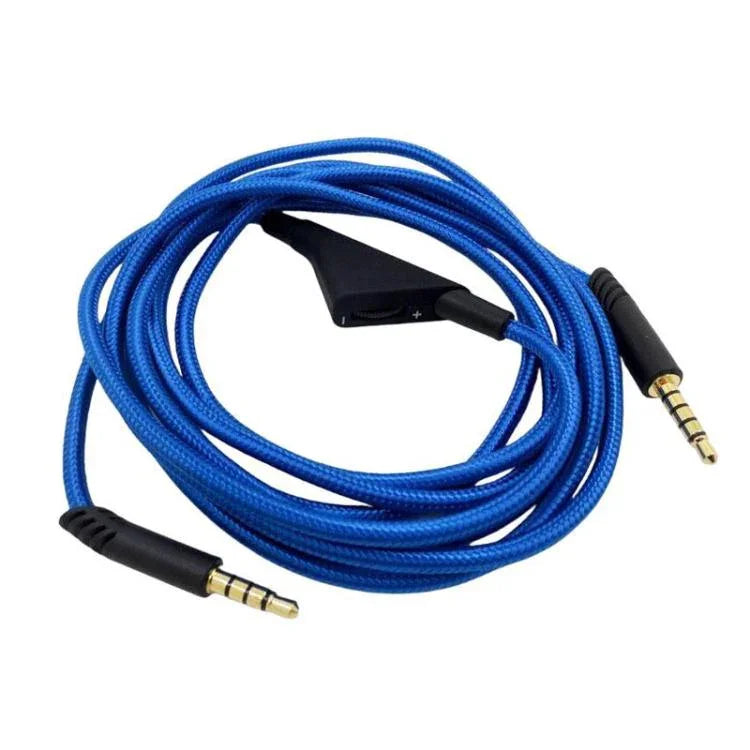 Dây cáp âm thanh bện dài 2m cho tai nghe chơi game Logitech Astro A10 / A40 / A30, nút đen, nút đen trắng, nút xám đen, điều chỉnh đen, điều chỉnh xanh, điều chỉnh xám, vuông đỏ đen, vuông đen