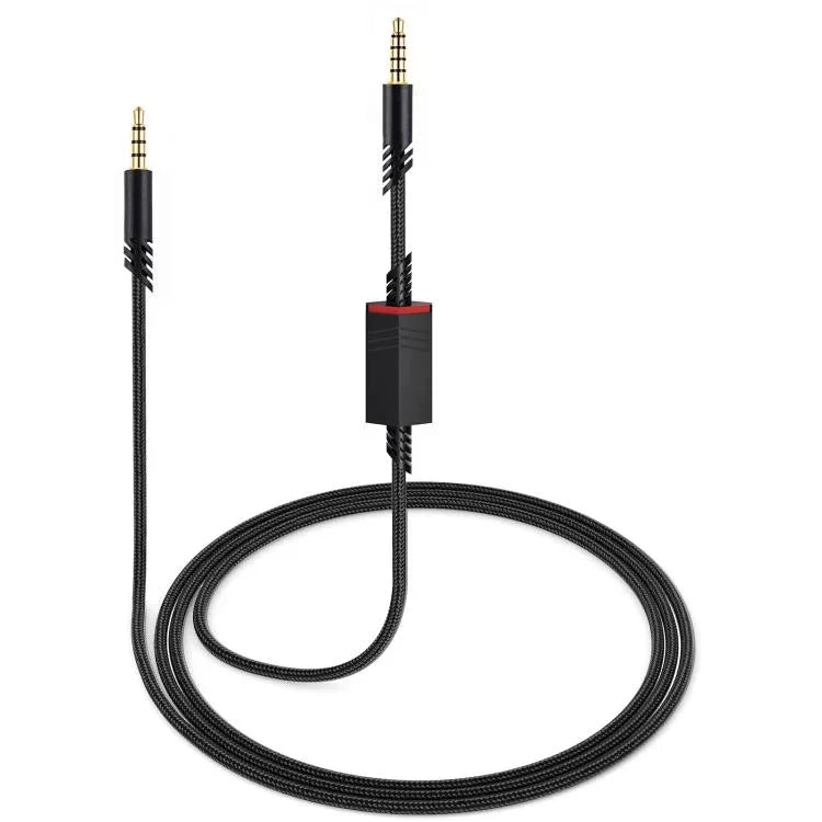 Dây cáp âm thanh bện dài 2m cho tai nghe chơi game Logitech Astro A10 / A40 / A30, nút đen, nút đen trắng, nút xám đen, điều chỉnh đen, điều chỉnh xanh, điều chỉnh xám, vuông đỏ đen, vuông đen