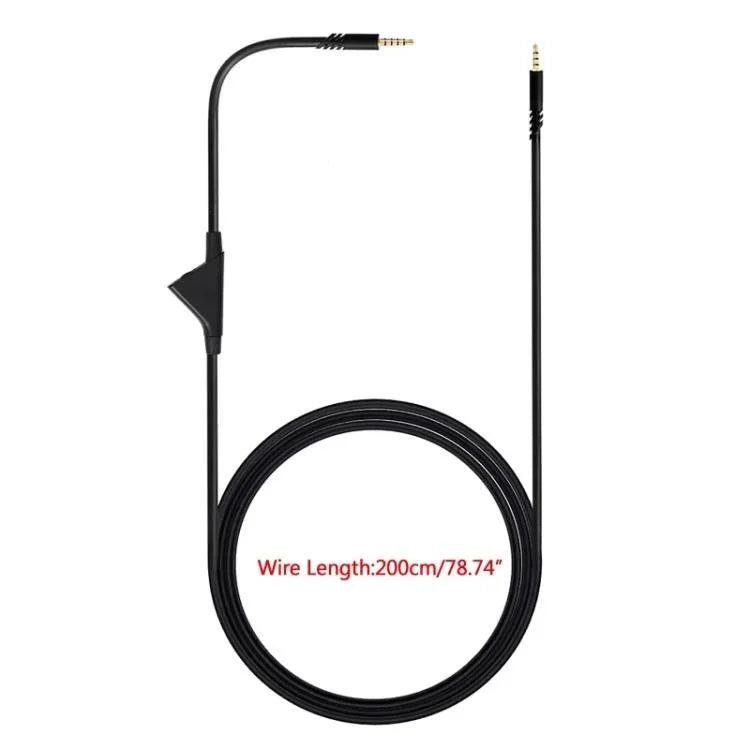 Dây cáp âm thanh bện dài 2m cho tai nghe chơi game Logitech Astro A10 / A40 / A30, nút đen, nút đen trắng, nút xám đen, điều chỉnh đen, điều chỉnh xanh, điều chỉnh xám, vuông đỏ đen, vuông đen