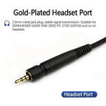 Dây cáp tai nghe phiên bản Tuning dài 2m cho Sennheiser GAME ONE / GAME ZERO / PC 373D / GSP350 / GSP500 / GSP600, 1 đầu cắm, 2 đầu cắm