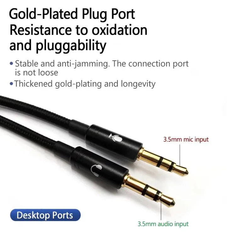 Dây cáp tai nghe phiên bản Tuning dài 2m cho Sennheiser GAME ONE / GAME ZERO / PC 373D / GSP350 / GSP500 / GSP600, 1 đầu cắm, 2 đầu cắm