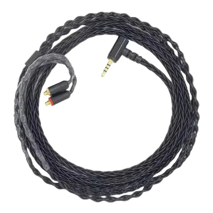 Dây cáp nâng cấp tai nghe MMCX 8 lõi đồng tinh thể mạ bạc dài 1.2m, cho Shure SE215 / SE535 / SE846 / UE900, Đen 2.5mm cân bằng, Đen 4.4mm cân bằng, Trong suốt 2.5mm cân bằng, Trong suốt 3.5mm stereo, Trong suốt 4.4mm cân bằng