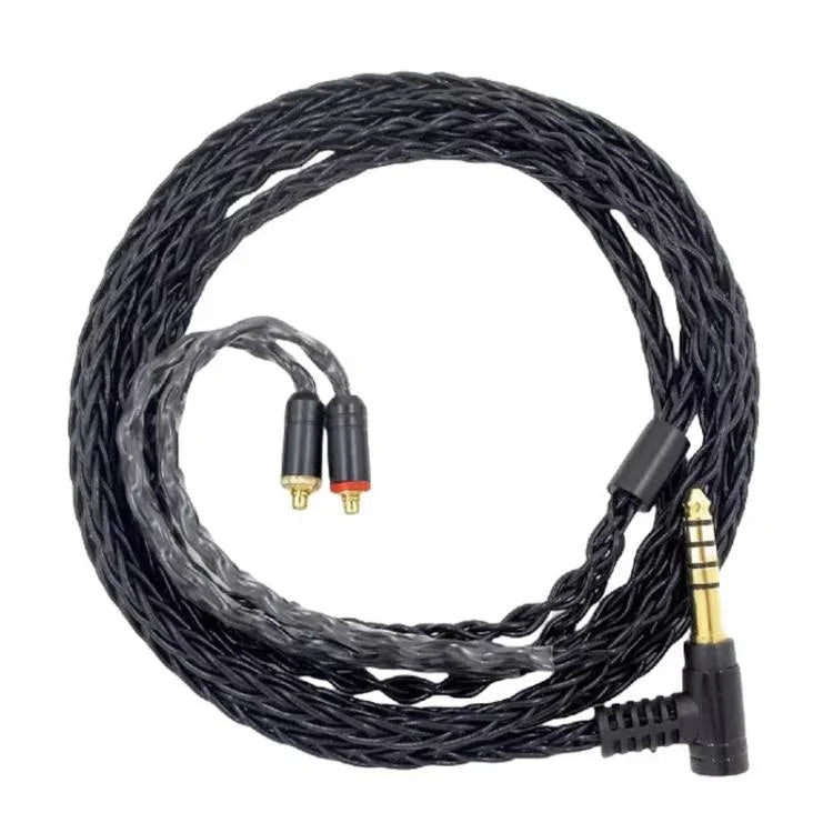 Dây cáp nâng cấp tai nghe MMCX 8 lõi đồng tinh thể mạ bạc dài 1.2m, cho Shure SE215 / SE535 / SE846 / UE900, Đen 2.5mm cân bằng, Đen 4.4mm cân bằng, Trong suốt 2.5mm cân bằng, Trong suốt 3.5mm stereo, Trong suốt 4.4mm cân bằng