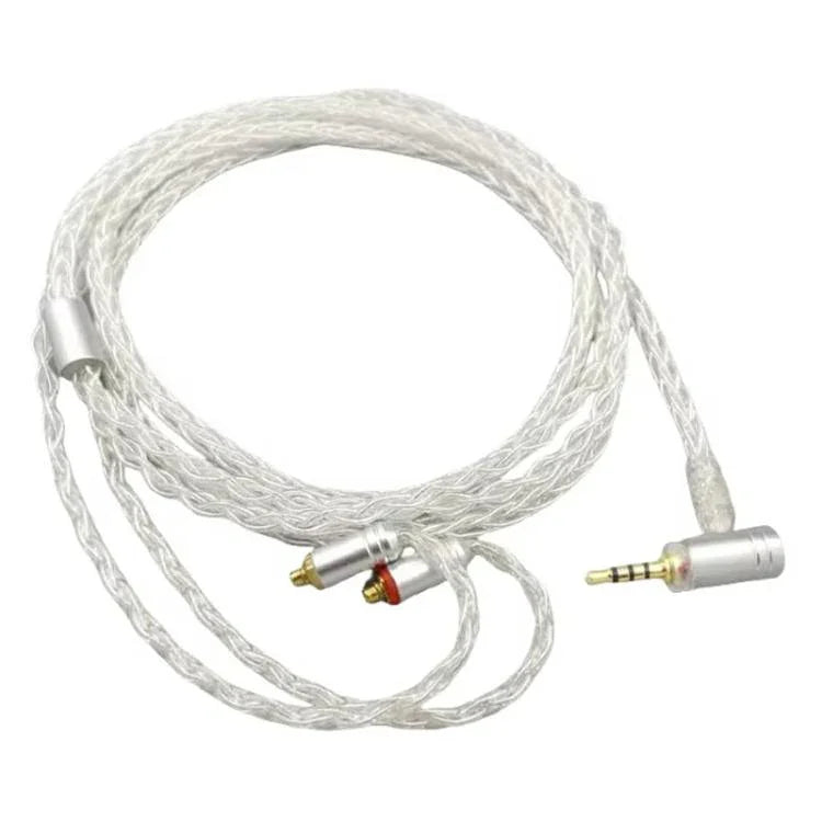 Dây cáp nâng cấp tai nghe MMCX 8 lõi đồng tinh thể mạ bạc dài 1.2m, cho Shure SE215 / SE535 / SE846 / UE900, Đen 2.5mm cân bằng, Đen 4.4mm cân bằng, Trong suốt 2.5mm cân bằng, Trong suốt 3.5mm stereo, Trong suốt 4.4mm cân bằng