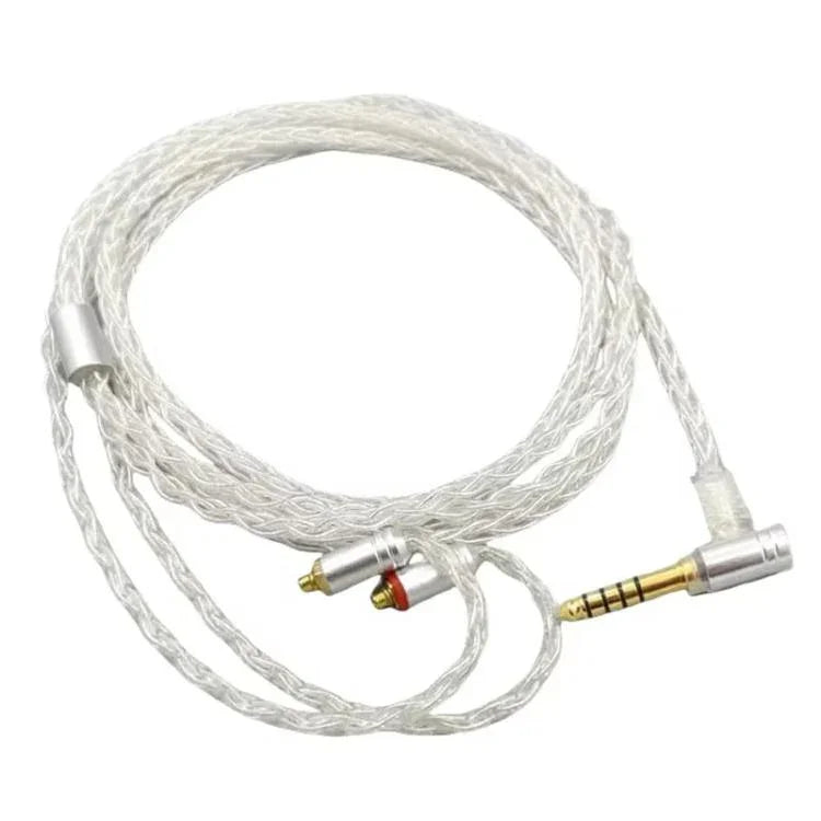 Dây cáp nâng cấp tai nghe MMCX 8 lõi đồng tinh thể mạ bạc dài 1.2m, cho Shure SE215 / SE535 / SE846 / UE900, Đen 2.5mm cân bằng, Đen 4.4mm cân bằng, Trong suốt 2.5mm cân bằng, Trong suốt 3.5mm stereo, Trong suốt 4.4mm cân bằng