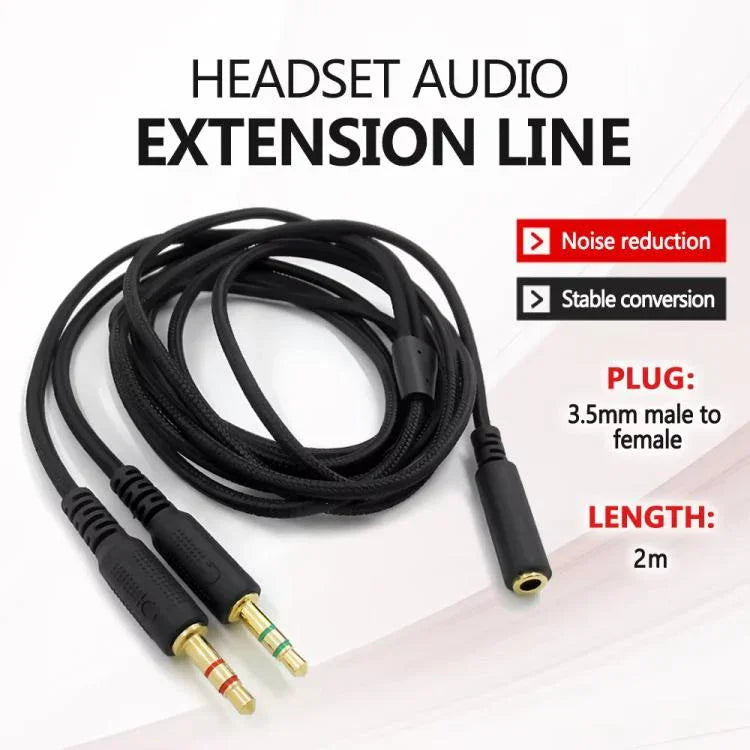 Dây cáp mở rộng 2 trong 1 đực sang cái 3.5mm cho Razer Kraken V2, ZS0190