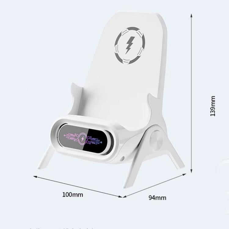 Đế sạc không dây hình ghế cho bàn, tương thích với điện thoại và máy tính bảng 4.5-11 inch