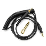 Dây cáp âm thanh tai nghe dạng lò xo dài 1.2m, cho Pioneer HDJ-CUE1 / HDJ-X7 / HDJ-S7 / HDJ-X5 / HDJ-S7, đầu cắm cong, đầu cắm thẳng