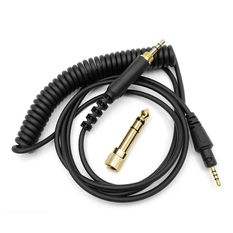Dây cáp âm thanh tai nghe dạng lò xo dài 1.2m, cho Pioneer HDJ-CUE1 / HDJ-X7 / HDJ-S7 / HDJ-X5 / HDJ-S7, đầu cắm cong, đầu cắm thẳng