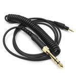 Dây cáp âm thanh tai nghe dạng lò xo dài 1.2m, cho Pioneer HDJ-CUE1 / HDJ-X7 / HDJ-S7 / HDJ-X5 / HDJ-S7, đầu cắm cong, đầu cắm thẳng