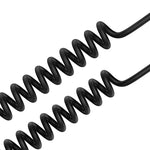 Dây cáp âm thanh tai nghe dạng lò xo dài 1.2m, cho Pioneer HDJ-CUE1 / HDJ-X7 / HDJ-S7 / HDJ-X5 / HDJ-S7, đầu cắm cong, đầu cắm thẳng