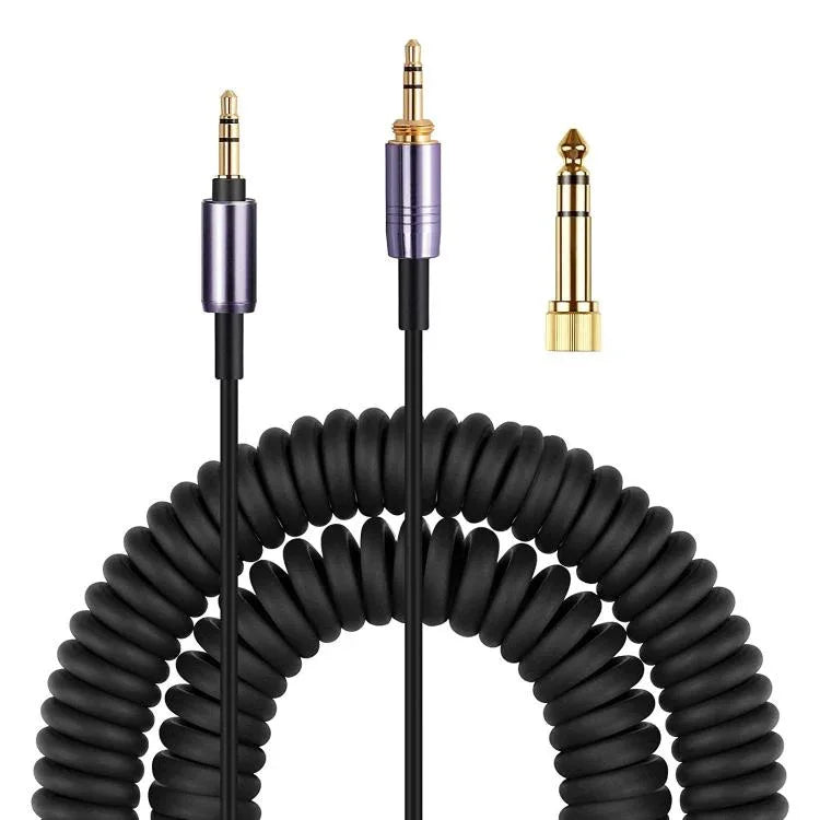 Dây cáp âm thanh tai nghe dạng lò xo, cho Sony WH-1000XM3 / WH-1000XM2 / WH-1000XM4 / WH-H900N / WH-H800, lò xo dài 1.5m