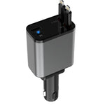 PD30W Car Charger With Retractable Cable, TYPE-C+8 Pin, TYPE-C+TYPE-C, 8 Pin+8 Pin