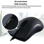 Chuột quang có dây công thái học Little Kangaroo DS-917 1000DPI chuột laptop cho văn phòng và chơi game, DS-917 USB