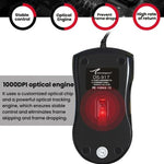 Chuột quang có dây công thái học Little Kangaroo DS-917 1000DPI chuột laptop cho văn phòng và chơi game, DS-917 USB