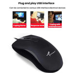 Chuột quang có dây công thái học Little Kangaroo DS-917 1000DPI chuột laptop cho văn phòng và chơi game, DS-917 USB