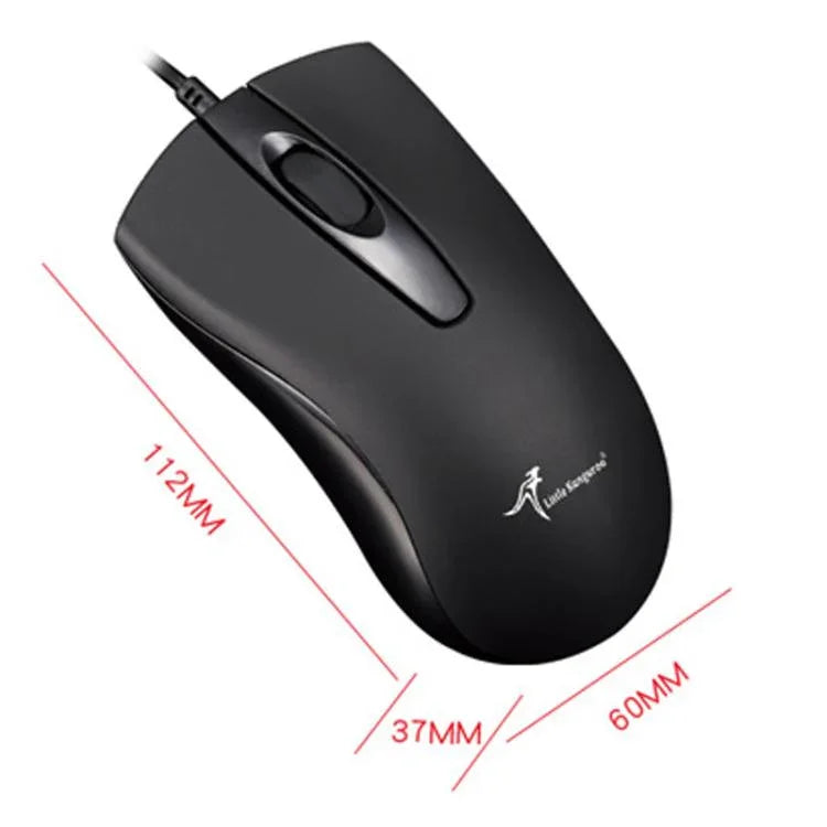 Chuột quang có dây công thái học Little Kangaroo DS-917 1000DPI chuột laptop cho văn phòng và chơi game, DS-917 USB