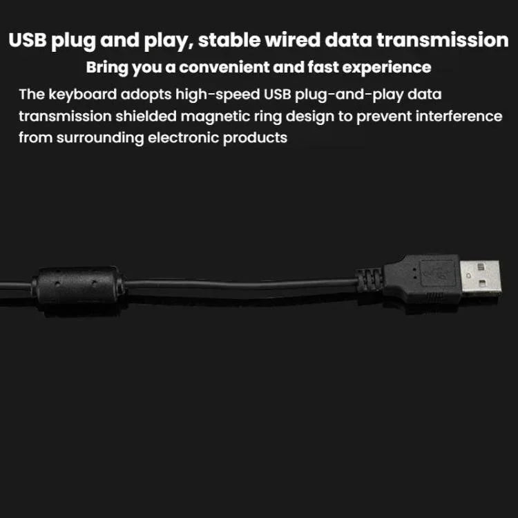 Bàn phím có dây 88 phím Little Kangaroo DS-9827 với vòng từ tính bàn phím công nghiệp văn phòng laptop, PS2, USB