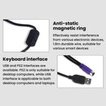 Bàn phím có dây laptop Little Kangaroo DS-8500 với bàn di chuột, PS2 có tai, USB có tai, PS2 không tai, USB không tai