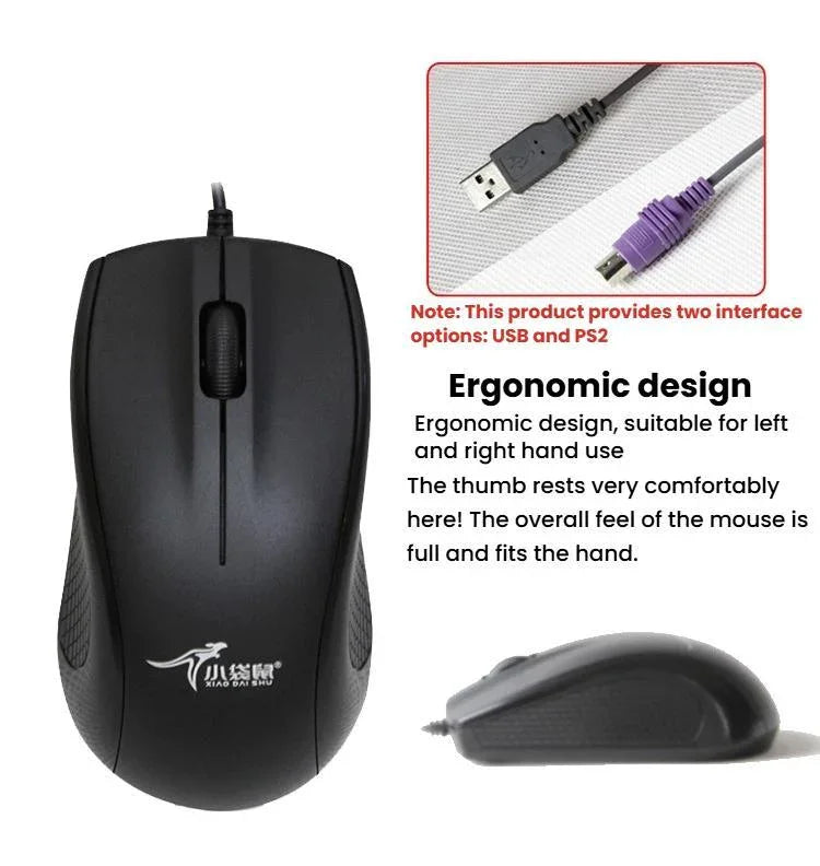 Bộ bàn phím và chuột có dây công nghiệp laptop Little Kangaroo DS-9821 DS-911, USB, PS2