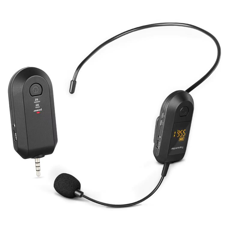 Bộ khuếch đại micro không dây 2.4G Microphone di động, 1 trong 1 kẹp ve áo, 1 trong 1 đội đầu, 1 trong 2 kẹp ve áo, 1 trong 2 đội đầu
